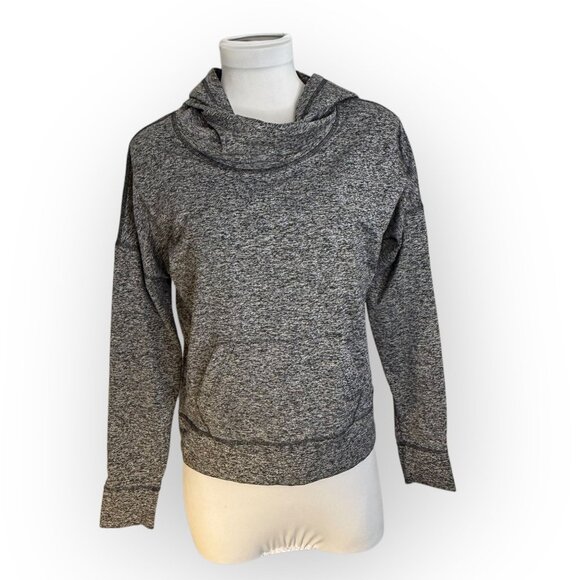 Lucy Grey Space Dye‎ Funnel Neck Hoodie - Picture 1 of 4
